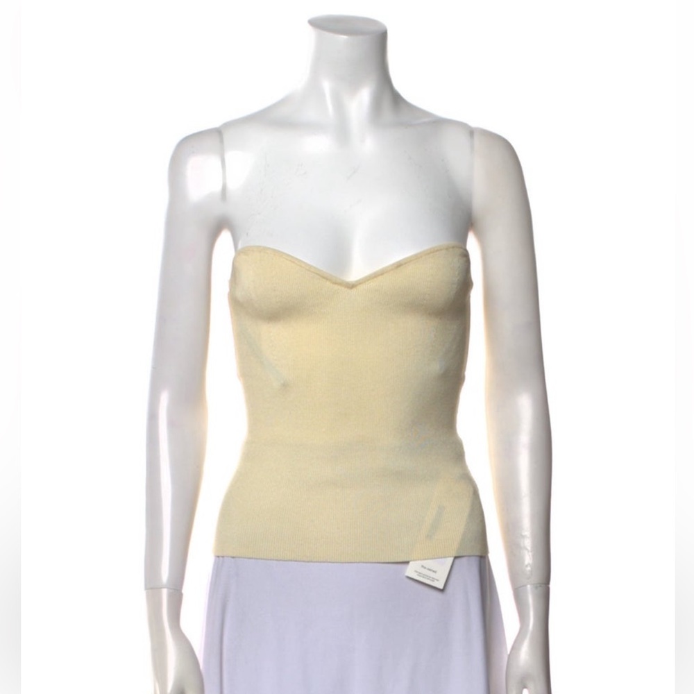 Maryam Nassir Zadeh Cream Strapless Top
